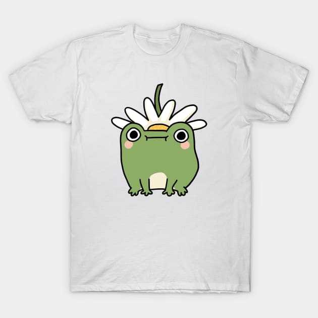 Frog with flower hat T-Shirt by Nikamii